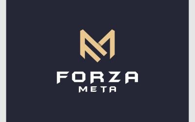 Буква FM MF Инициалы Геометрическая мужская монограмма Логотип