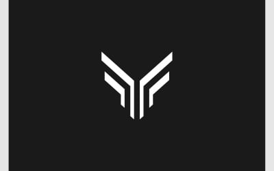Letter F Eerste spiegel luxe logo