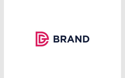 Lettera DG GD iniziali logo semplice