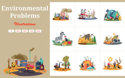 M622_Problemy środowiskowe, pakiet ilustracji 1
