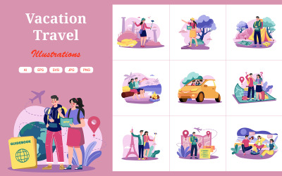 M627_Pacchetto illustrazioni viaggi vacanze 3