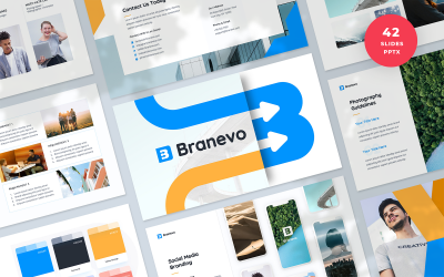 Branevo - Modèle PowerPoint de présentation des directives d&amp;#39;identité de marque