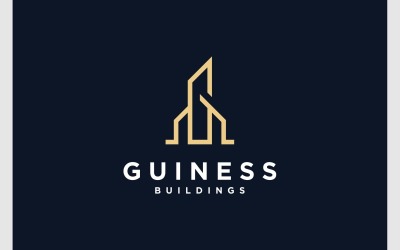 Buchstabe G-Immobilien-Gebäude-Immobilien-Logo