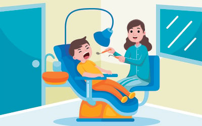 Illustration vectorielle de profession de dentiste