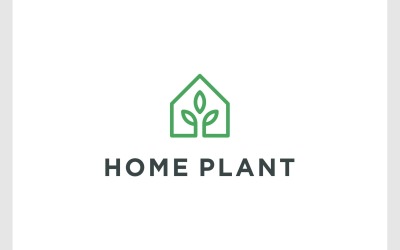 Домашний Дом Растение Лист Логотип