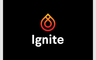 Ignite Fire Hot Simple Logo