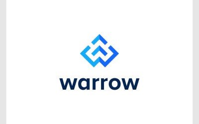 Letter W Arrow Up Modern Logo