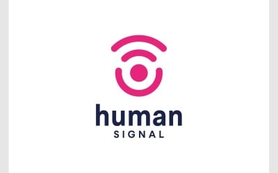 Logo wireless del segnale di persone umane