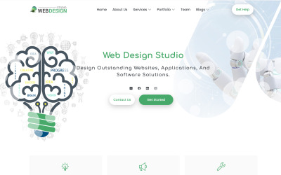 DesignSoft - Modello di sito web per società di servizi aziendali e studio di progettazione web
