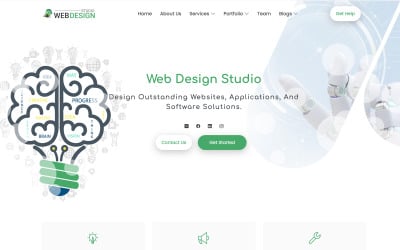 DesignSoft - Modelo de site para empresa de serviços empresariais e estúdio de web design