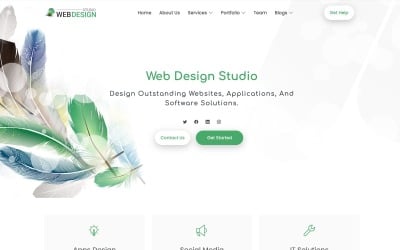 DesignSoft - Шаблон сайта студии веб-дизайна