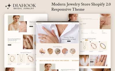 Diahook - Moderne juwelierszaak Shopify 2.0 responsief thema