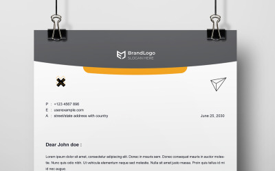 Minimal Corporate Business Letterhead Template