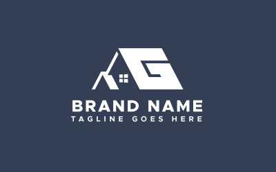 Plantilla de diseño de logotipo de propiedad de casa letra G