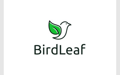 Птах лист крило літати природа логотип