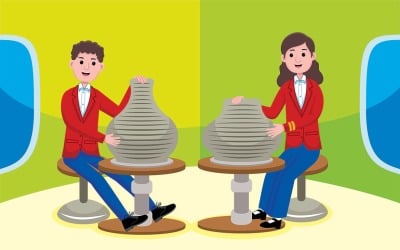 Illustrazione vettoriale di professione Crafter