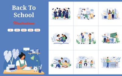M596_ Pacchetto illustrazioni Ritorno a scuola 1