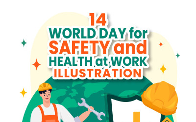 14 Illustrazione della Giornata Mondiale per la Sicurezza e la Salute sul Lavoro