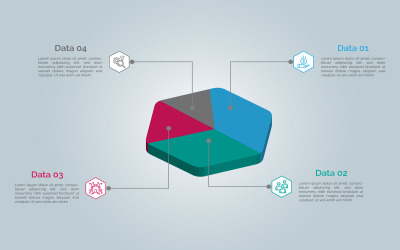 3D-Polygonstil-Vektor-Infografik-Elementdesign.