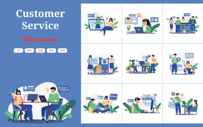 M563_Kundenservice-Illustrationspaket