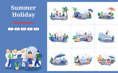M586_Zomervakantie illustratiepakket