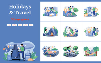 M589_Holidays Illustrationspaket