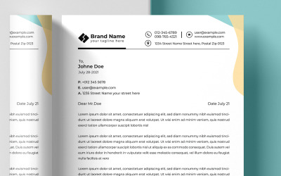 Moderne Briefkopfvorlage für Unternehmen