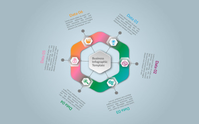 Polygon style vector info chart template design.