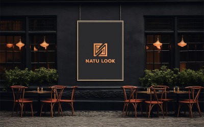 Cafe Outdoor Logo Mockup Design
