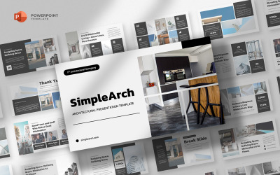 Simplearch - Minimalistische architectuur Powerpoint-sjabloon