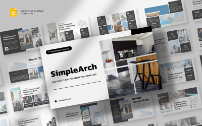 Simplearch - Minimalistisk arkitektur Google Slides-mall