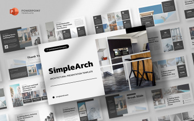 Simplearch - Modèle Powerpoint d&amp;#39;architecture minimaliste