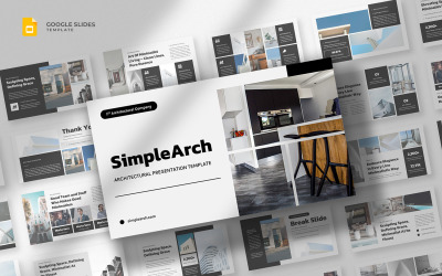 Simplearch - modelo de arquitetura minimalista do Google Slides