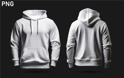 Maqueta de sudadera con capucha blanca. numero 5