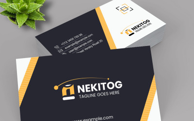 Minimalistic Black And White Business Card