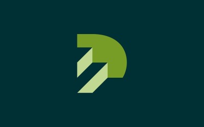 Modelo de design de logotipo DP de letra de escada de degraus