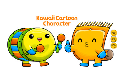 Pack de personnages de dessins animés Kawaii #02
