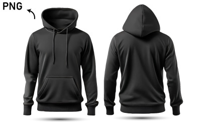 Siyah tişört kapüşonlu kapüşonlu sweatshirt. no2