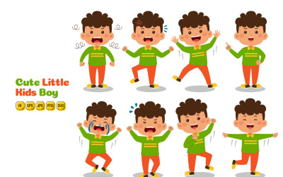 Cute Little Kids Boy Vector Pack #05
