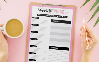 Planificador semanal: diseño de plantillas