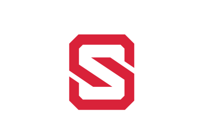 Plantilla de diseño de logotipo vectorial de letra sólida S