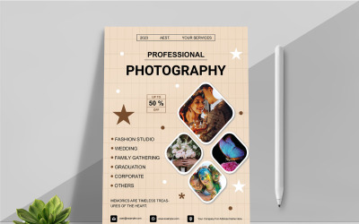 Plantillas de volantes de lista de precios de fotografía