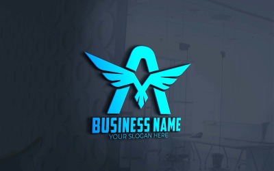 Diseño de logotipo Creative Eagle A Letter - Identidad de marca