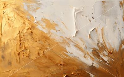 Golden Foil Brush Strokes Artistic Expression 5