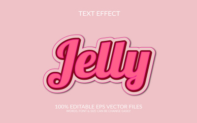 Jelly 3D upravitelná vektorová šablona Eps Textový efekt