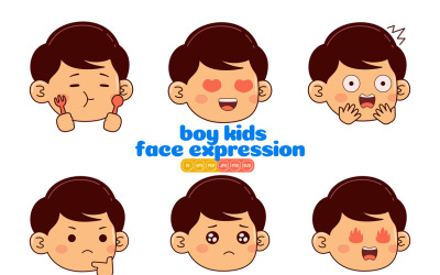 Expressão facial de menino infantil # 01
