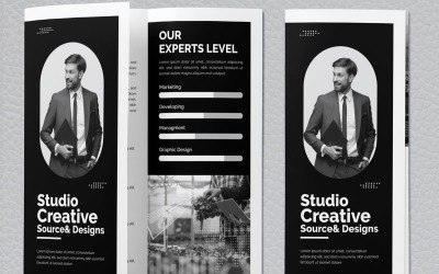 Modello di layout per brochure aziendale a tre ante