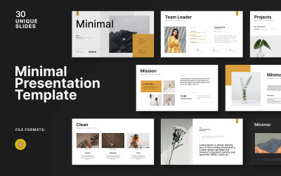 Modello di presentazione minimale e pulito di Googleslide