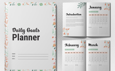 Modelo de caderno de planejador mensal