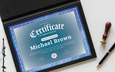 Plantilla de certificado elegante clásica